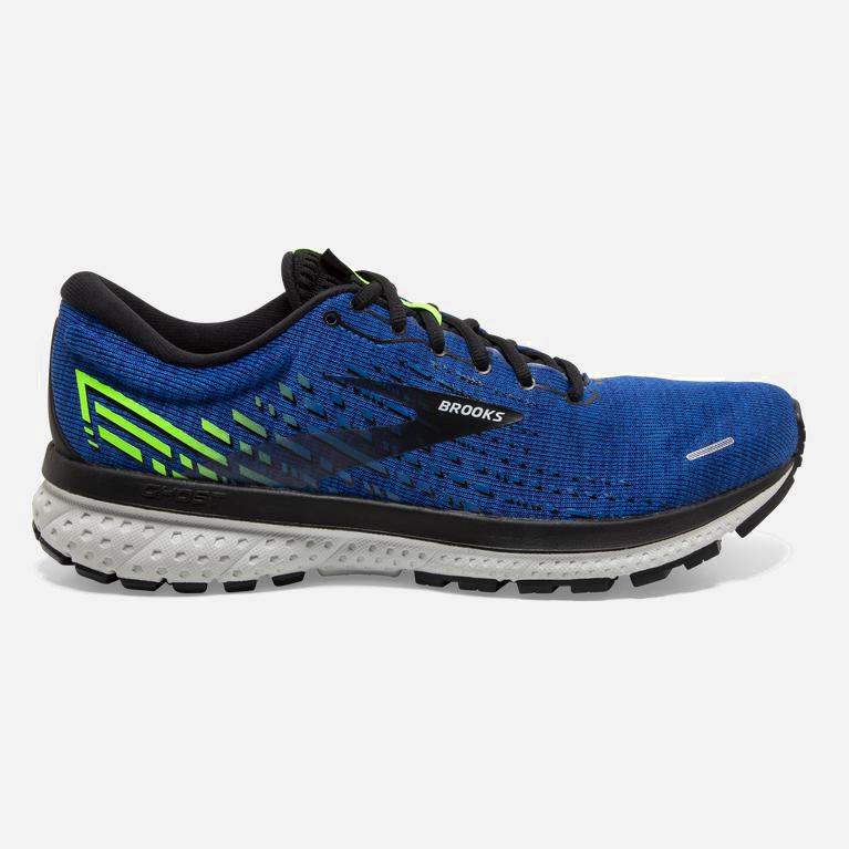 Brooks Ghost 13 Australia - Men's Road Running Shoes - Blue/Black/Green Gecko (937864-ADH)